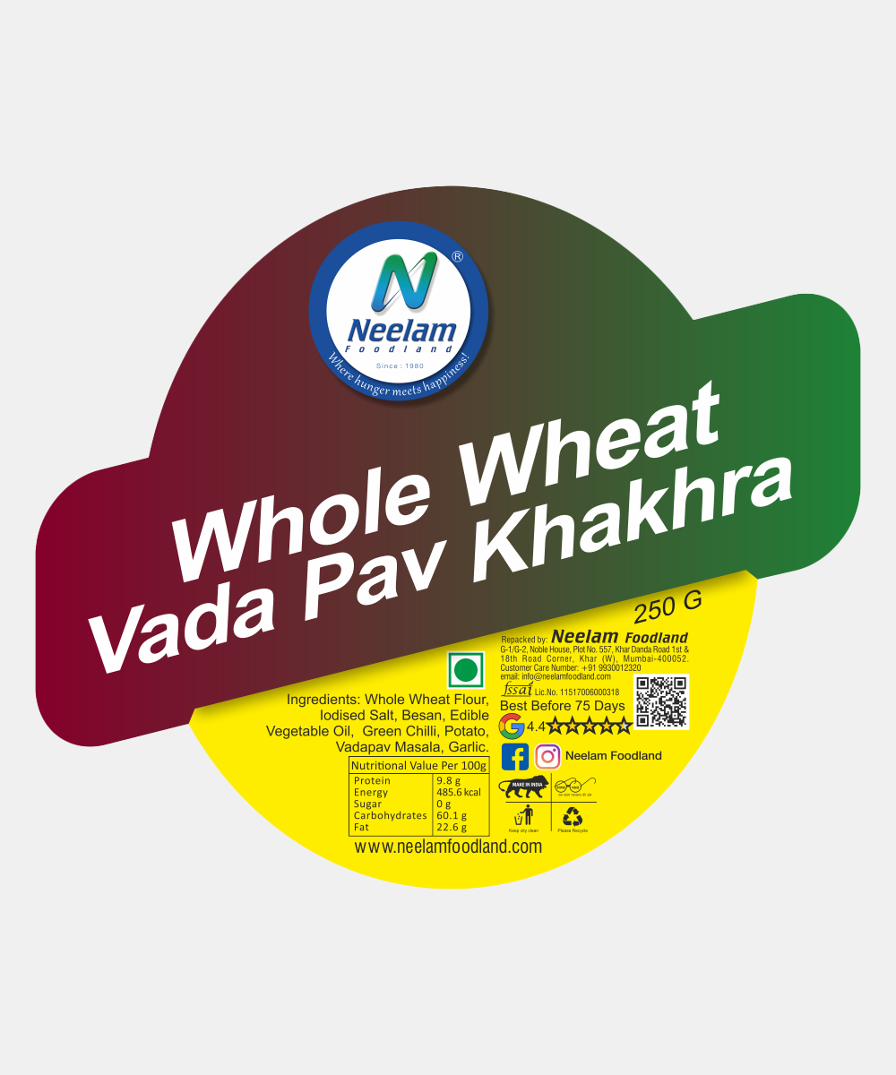 Whole Wheat Vada Pav Khakhra 250 Gm