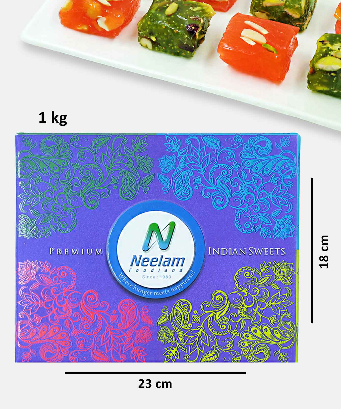 Orange / Green Badami Halwa Sweet 1 Kg