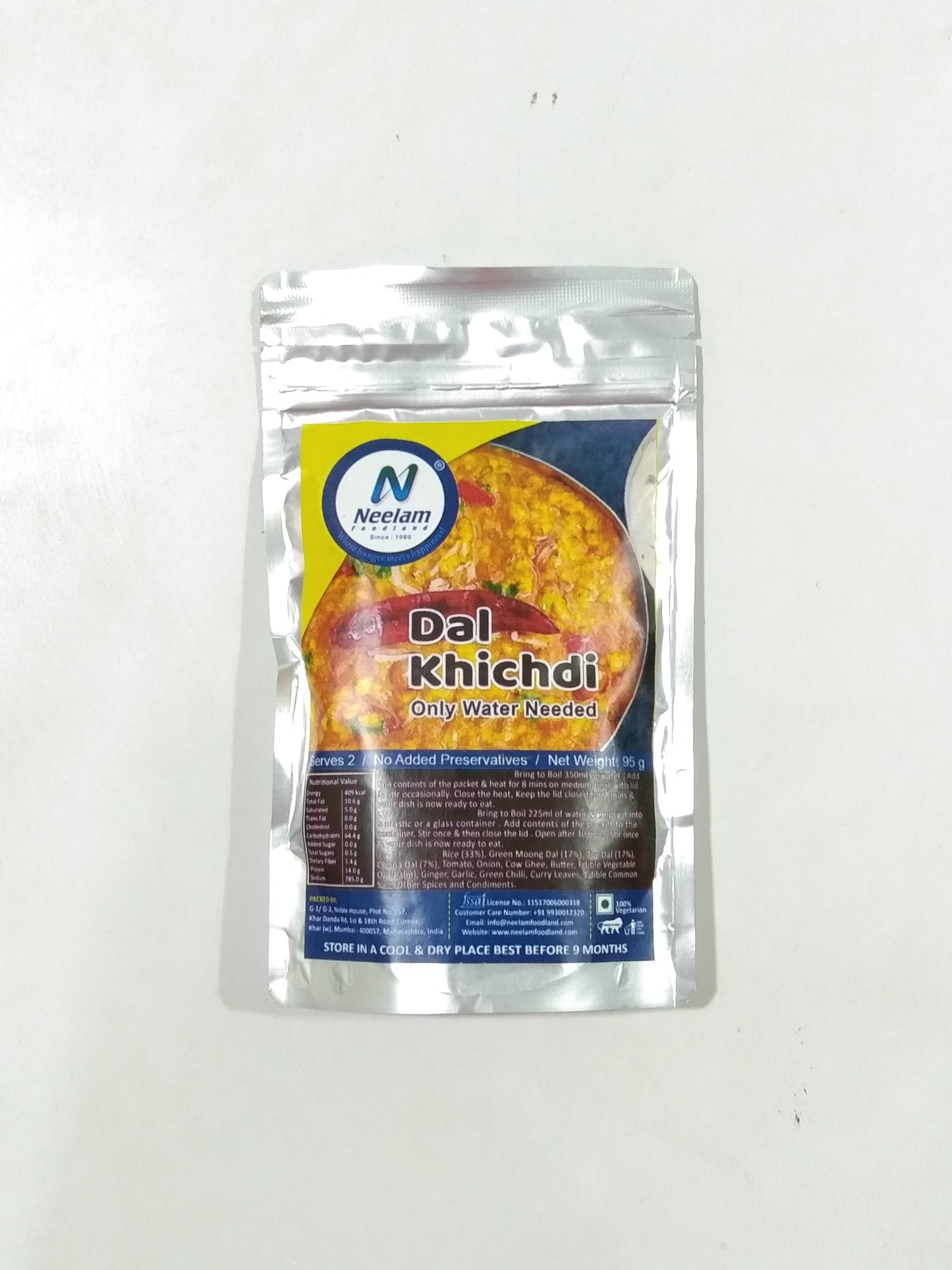 Neelam Freeze Dried Dal Khichdi 95 Gm