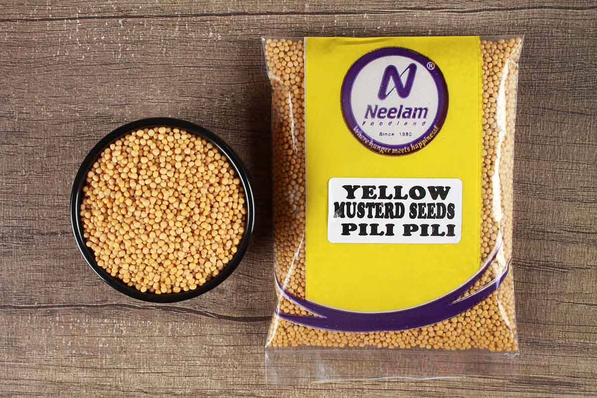Yellow Mustard Seeds/Rai/Sarson 100 Gm – Neelam Foodland India