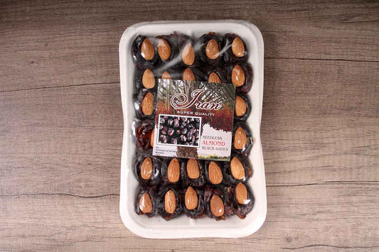Iran Seedless Dates Almond Tray 400 Gm