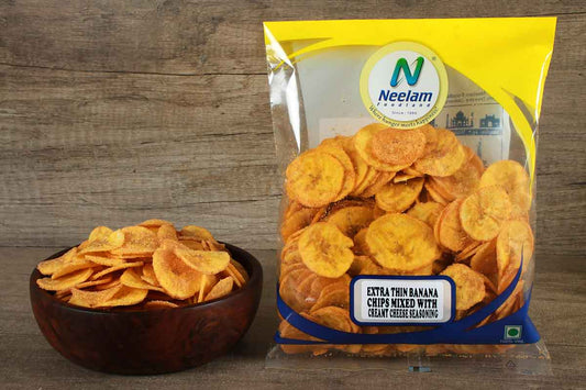 Extra Thin Banana Chips Mixed With Creamy Cheese Seasoning 200 Gm