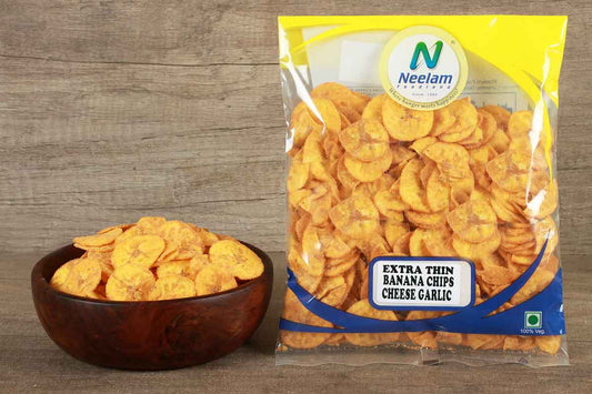 Extra Thin Banana Chips Cheese Garlic  200 Gm