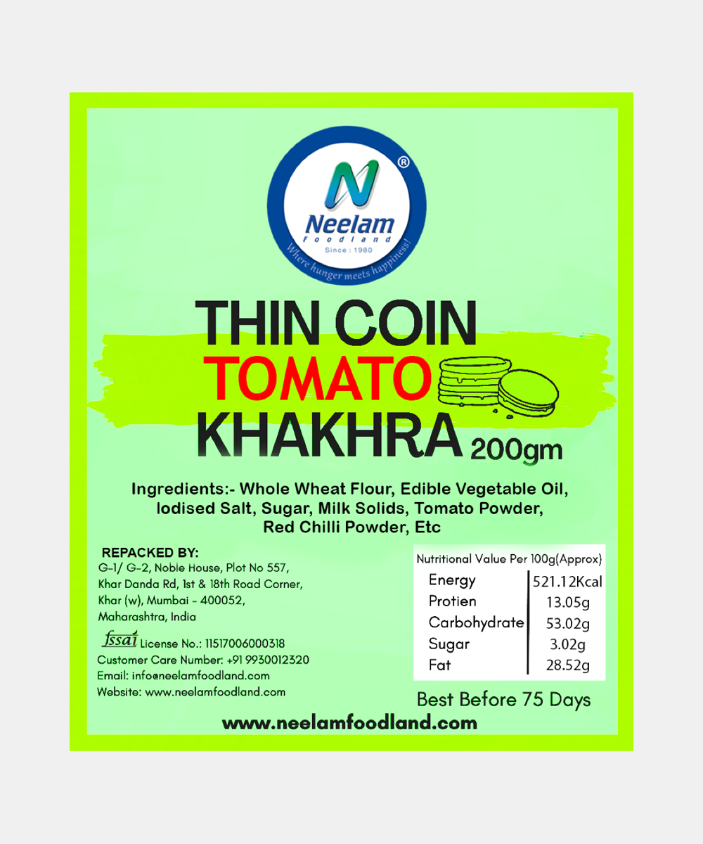 Thin Coin Tomato Khakhra 200 Gm