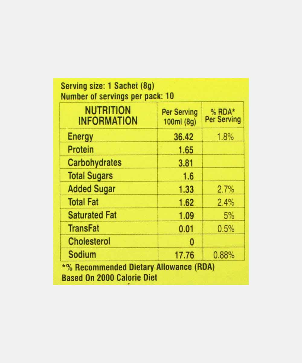 Girnar Premix Lemon Grass Chai Low Sugar 80 Gm 10 Sachets