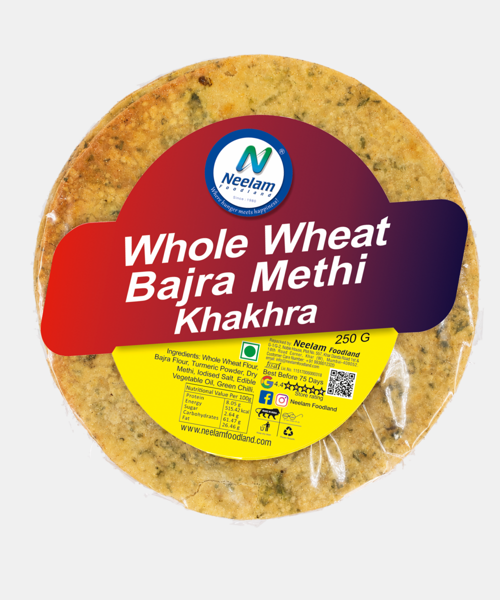 Whole Wheat Bajri Methi Khakhra 250 Gm