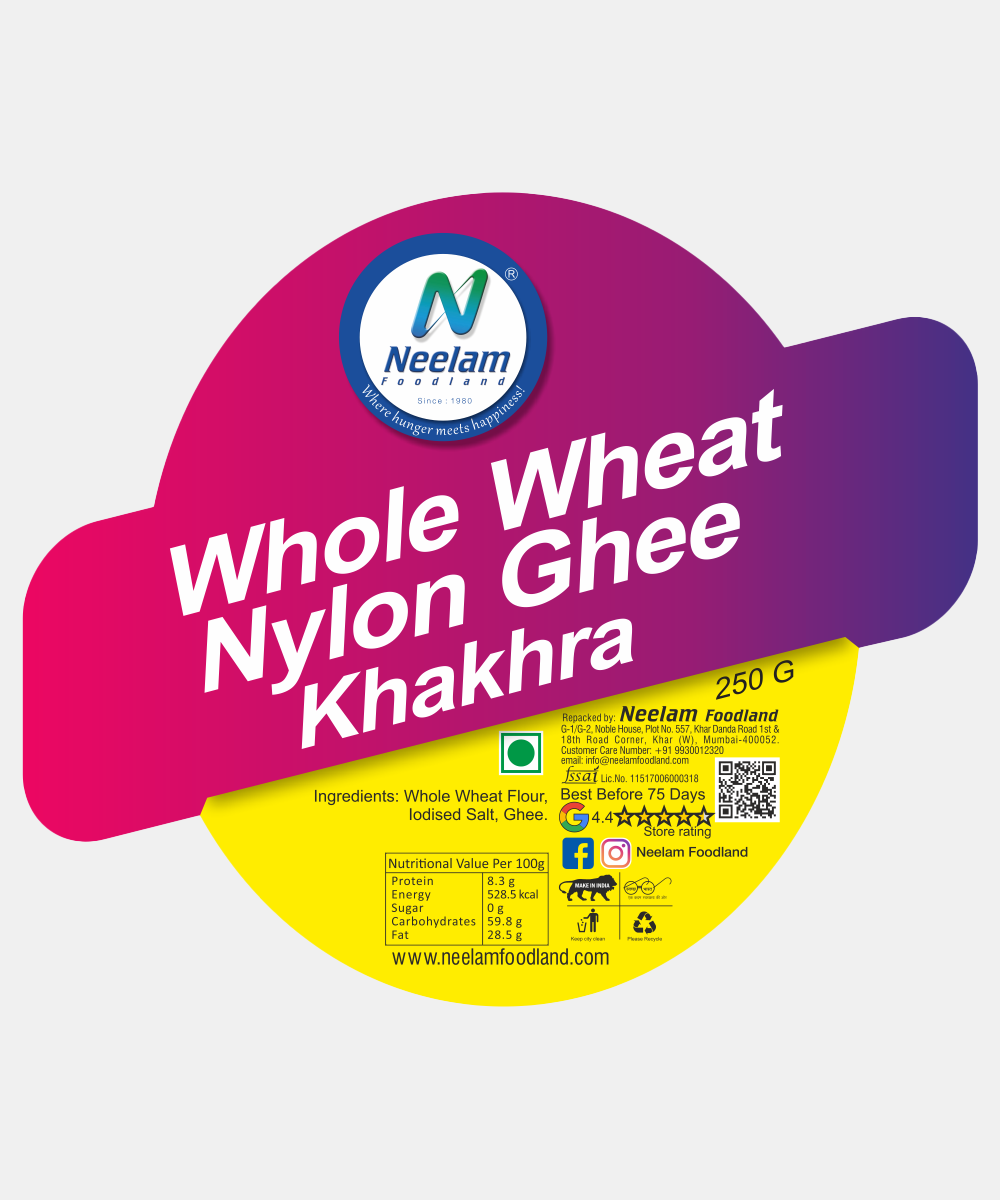 Whole Wheat Nylon Ghee Khakhra 250 Gm