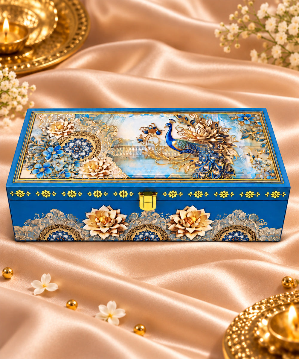 Peacock 3 Jar Vintage Gift Hamper Box 500 Gm
