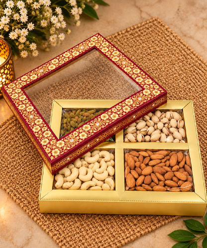 4 P Small Dry Fruit Box 535 Gm