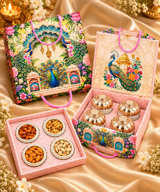 Peacock Laser Zurich Dry Fruit Gift Hamper Box 425 Gm
