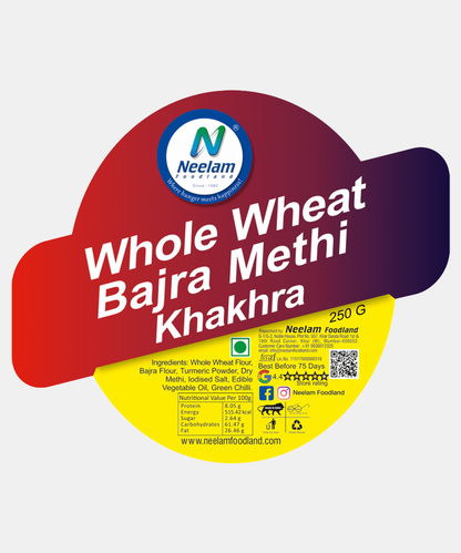 Whole Wheat Bajri Methi Khakhra 250 Gm