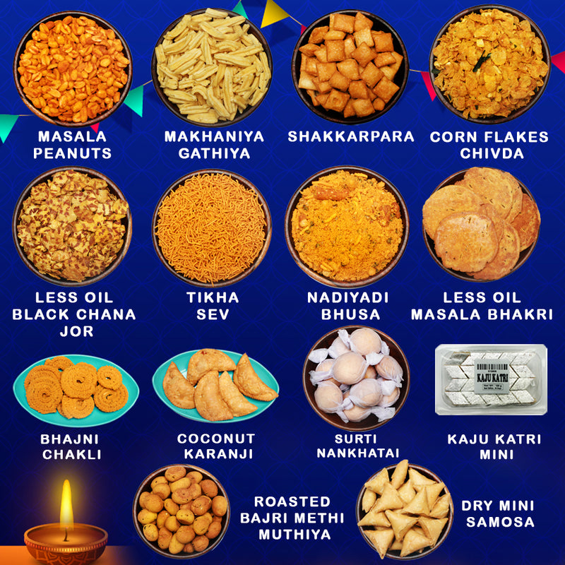 DIWALI SWEETS AND SNACKS FOOD GIFT HAMPER 2700 GM