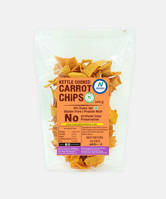 Gluten Free Kettle Cooked Carrot Chips 200 Gm