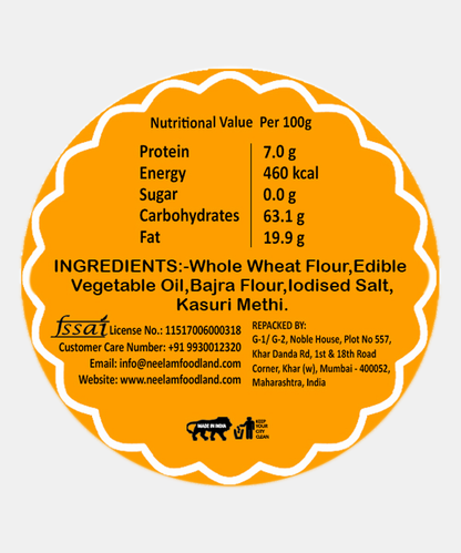 Bajra Biscuit Bhakri 200 Gm