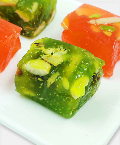 Orange / Green Badami Halwa Sweet 1 Kg