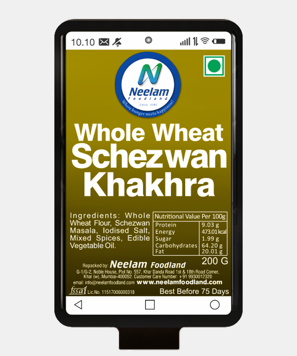 Whole Wheat Schezwan Khakhra Mobile 200 Gm