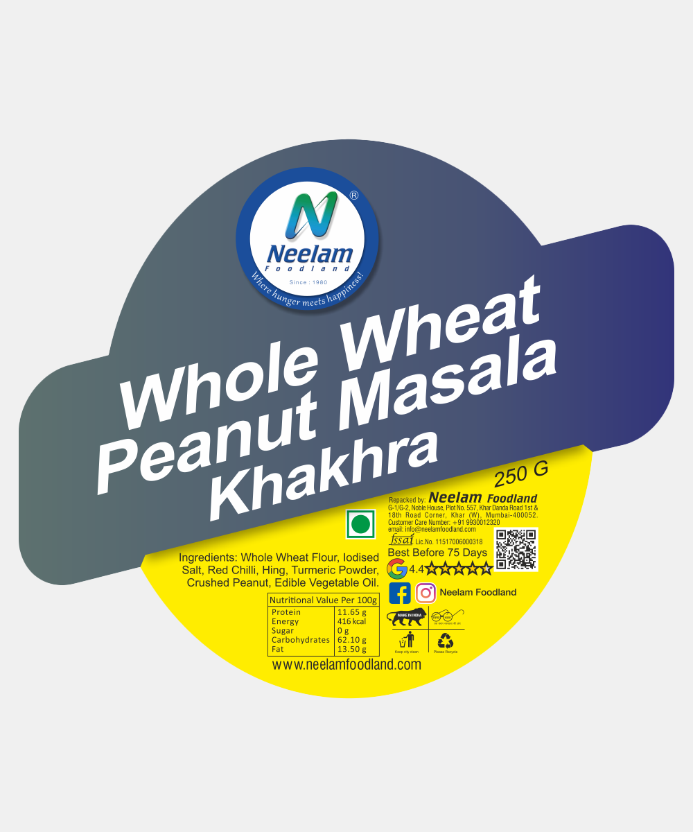 Whole Wheat Peanut Masala Khakhra 250 Gm