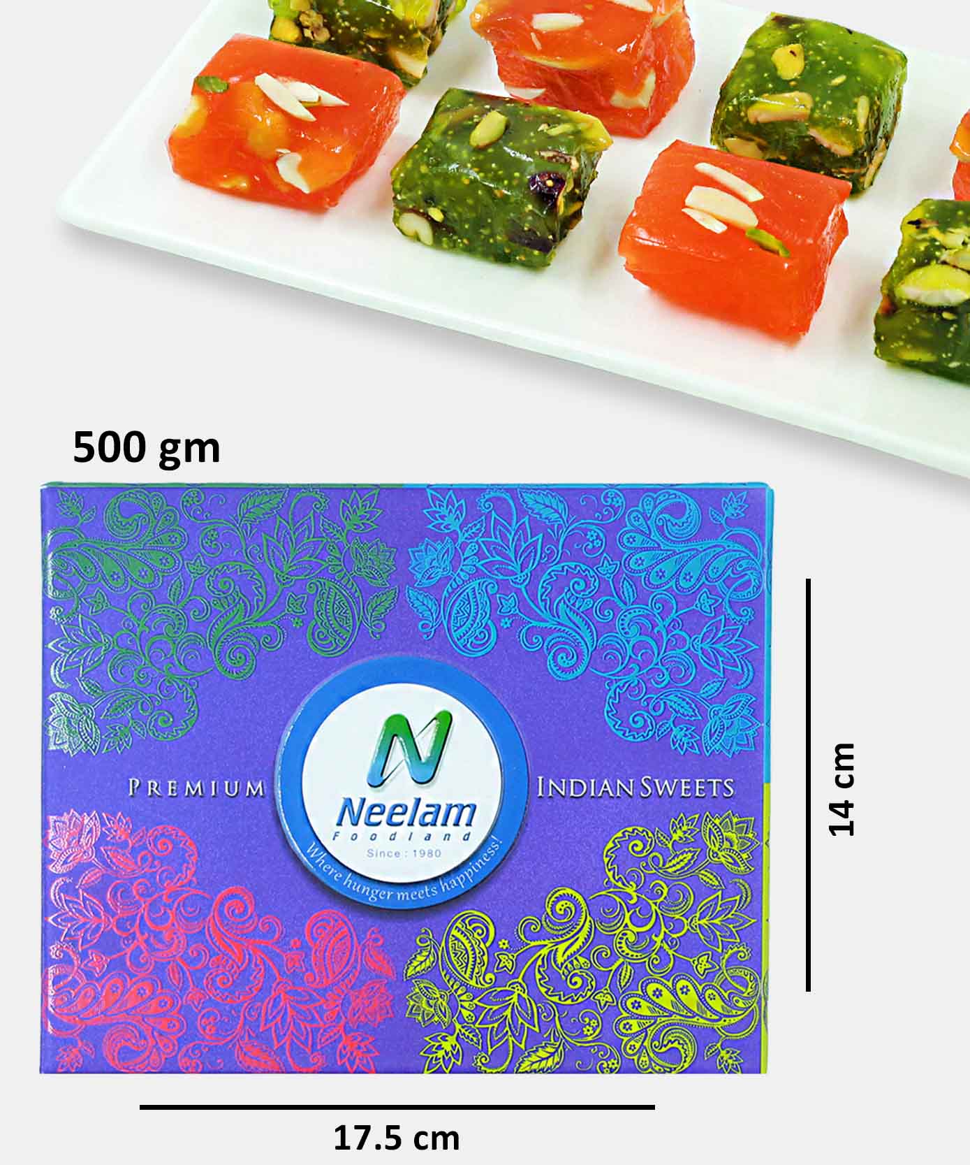 Orange / Green Badami Halwa Sweets 500 Gm