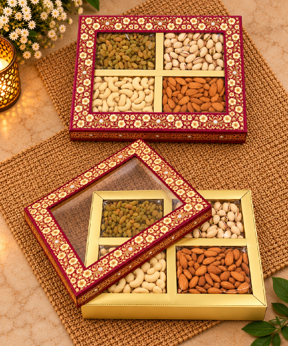 4 P Small Dry Fruit Box 535 Gm