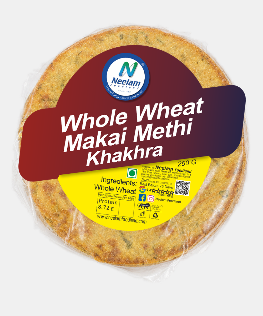 Whole Wheat Makai Methi Khakhra 250 Gm
