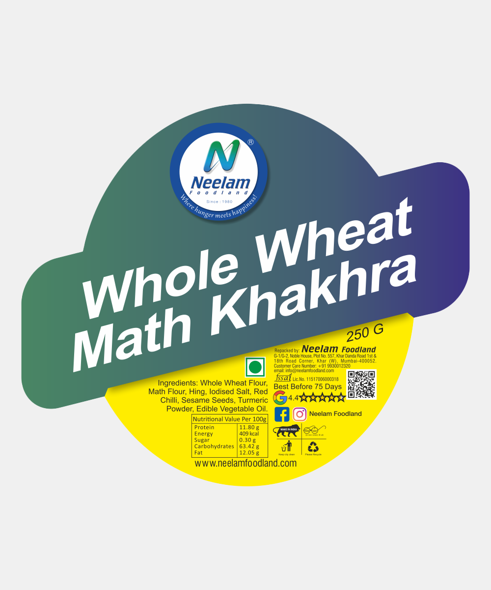 Whole Wheat Math Khakhra 250 Gm