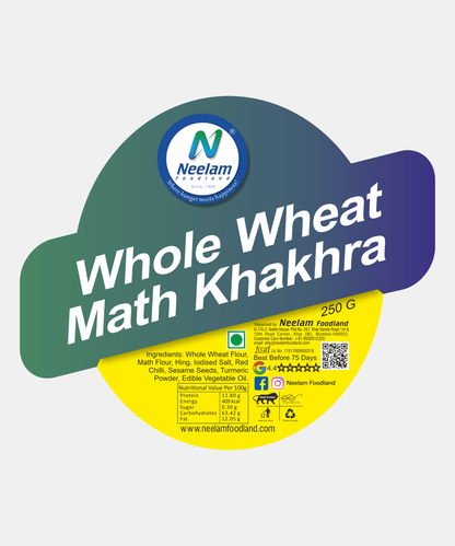 Whole Wheat Math Khakhra 250 Gm