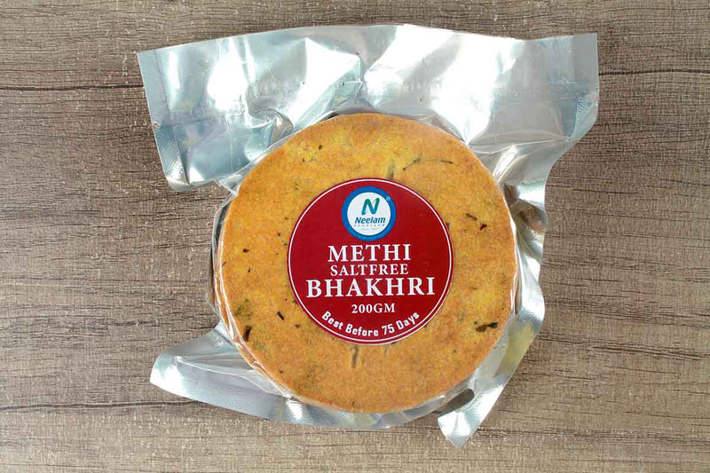 BHAKRI, ENJOY AT HOME, PICNIC AND TRAVEL, ANYTIME HEALTHY FOOD, EASY FOOD BOX, BREAKFAST, FOOD BOX (SALT FREE METHI BHAKRI 400 GM)