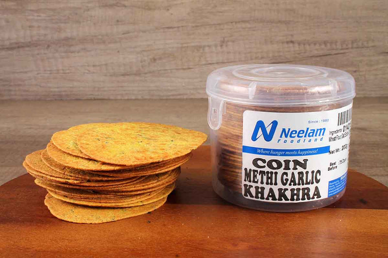METHI GARLIC KHAKHRA COIN 200 GM