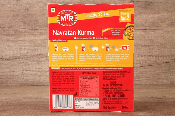 MTR READY TO EAT NAVRATAN KURMA 300 GM